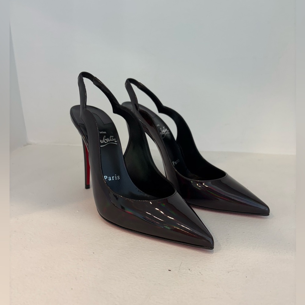 Christian Louboutin Black Patent Leather Stiletto Heels Size 36 (US 6) NWT
